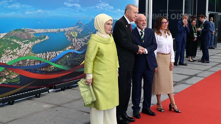 Cumhurbaşkanı Erdoğan G20 Zirvesi’nde: Resmi törenle karşılandı